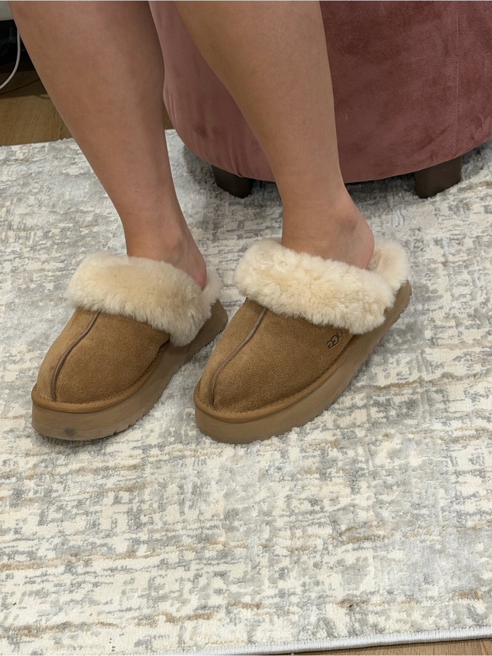 Chestnut Shearling-Lined Slip-On UGGS